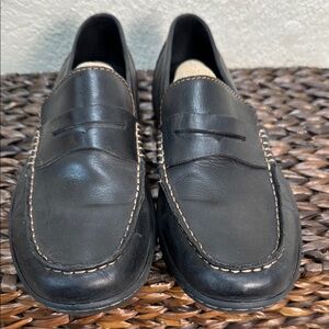 Born Men Black Leather Slip On‎ Loafers Size 9.5